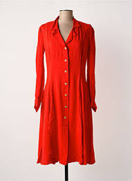 Robe mi-longue manches longues manches longues rouge AATISE femme