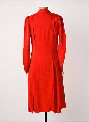 Robe mi-longue manches longues manches longues rouge AATISE femme