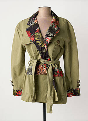 Veste casual col tailleur vert DIXIE femme