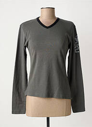 T-shirt manches longues manches longues gris CAROCHE femme