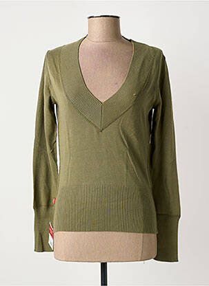 Pull col v manches longues vert LEVI'S femme