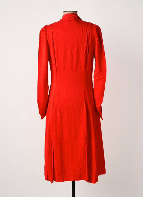 Robe mi-longue manches longues manches longues rouge AATISE femme