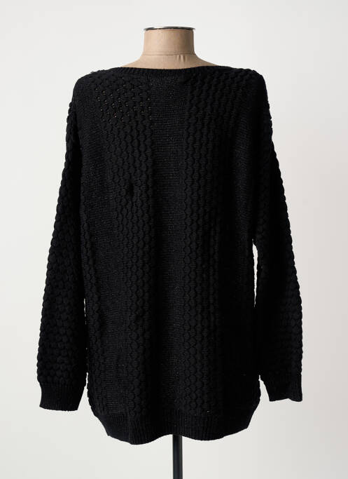 Pull tunique stretch manches longues noir MARIE-SIXTINE femme