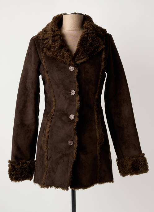 Manteau court marron BLEND SHE femme