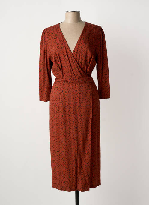 Robe mi-longue orange AATISE femme