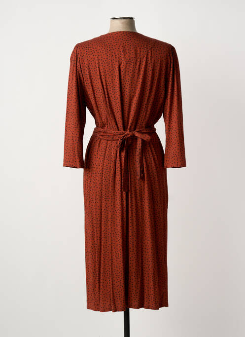 Robe mi-longue orange AATISE femme