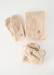 Echarpe tissage polaire beige LULU CASTAGNETTE enfant