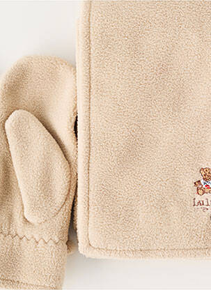 Echarpe tissage polaire beige LULU CASTAGNETTE enfant