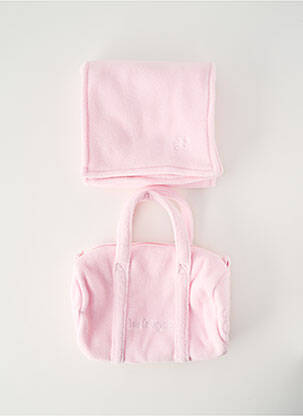 Echarpe tissage polaire rose LULU CASTAGNETTE enfant