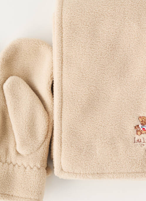 Echarpe tissage polaire beige LULU CASTAGNETTE enfant