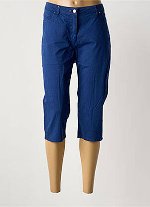 Pantacourt coupe droite bleu JULIE GUERLANDE femme