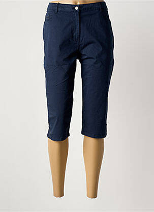 Pantacourt coupe droite bleu JULIE GUERLANDE femme