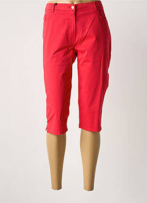 Pantacourt coupe droite rouge JULIE GUERLANDE femme