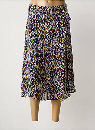 Jupe mi-longue doublure textile bleu MOLLY BRACKEN femme