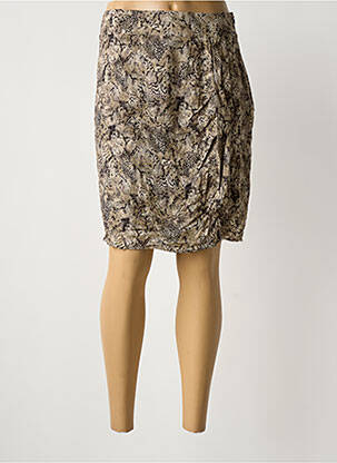 Jupe mi-longue doublure textile beige ONE STEP femme