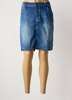 Jupe mi-longue taille normale bleu TIMEZONE femme