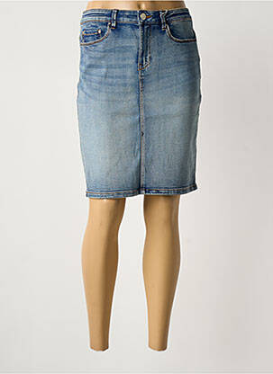 Jupe mi-longue stretch bleu VILA femme