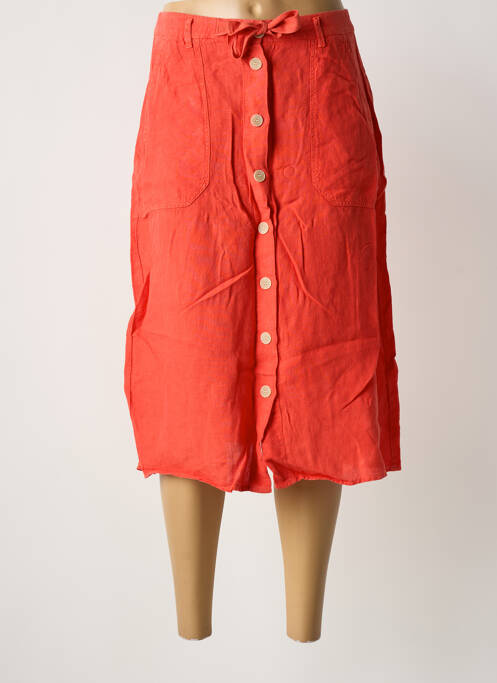 Jupe mi-longue taille normale rouge ONE STEP femme