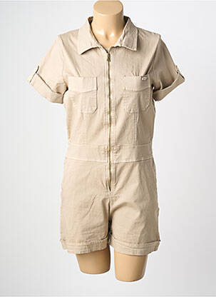 Combishort col chemisier manches courtes beige PAKO LITTO femme