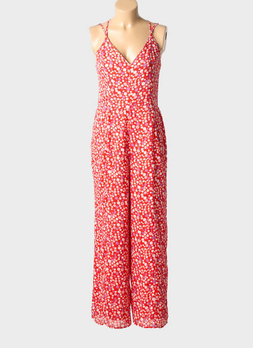 Combi-pantalon tissage crêpe fines bretelles rouge MOLLY BRACKEN femme