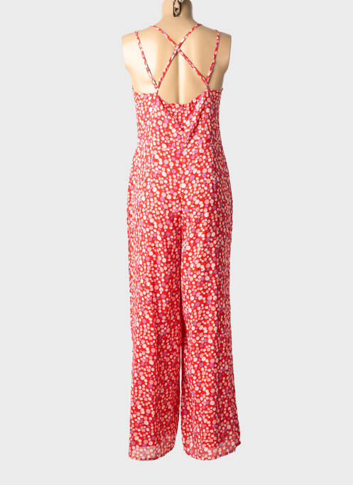 Combi-pantalon tissage crêpe fines bretelles rouge MOLLY BRACKEN femme