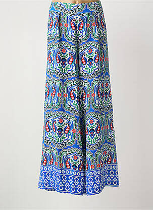 Pantalon large tissage popeline taille normale bleu MOLLY BRACKEN femme