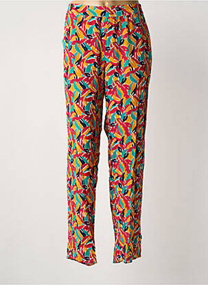 Pantalon droit jaune JULIE GUERLANDE femme