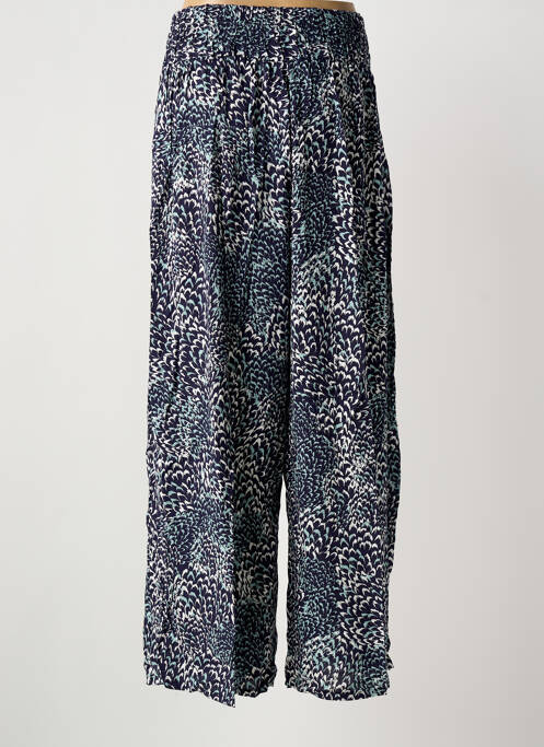 Pantalon large tissage popeline taille normale bleu MOLLY BRACKEN femme