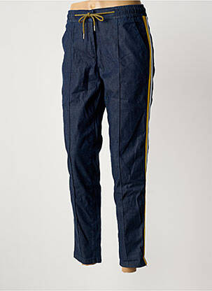 Pantalon chino broderie galons latéraux taille normale bleu SANDWICH femme