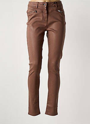 Pantalon slim marron JULIE GUERLANDE femme