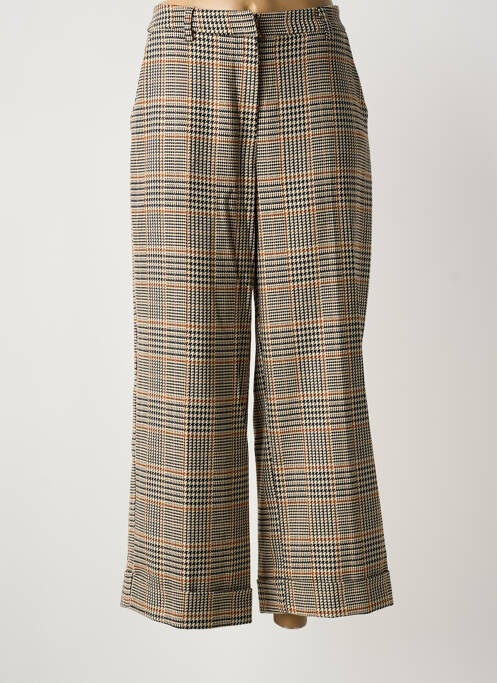 Pantalon 7/8 taille haute taille haute marron LA FEE MARABOUTEE femme