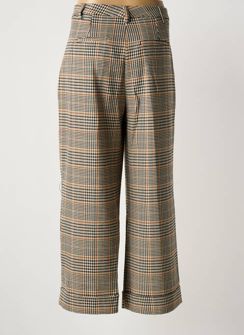 Pantalon 7/8 taille haute taille haute marron LA FEE MARABOUTEE femme