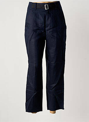 Pantalon 7/8 taille haute taille haute bleu ONE STEP femme