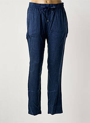Pantalon slim taille élastique taille normale bleu JULIE GUERLANDE femme