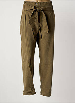 Pantalon droit coupe carotte taille normale vert IKKS femme