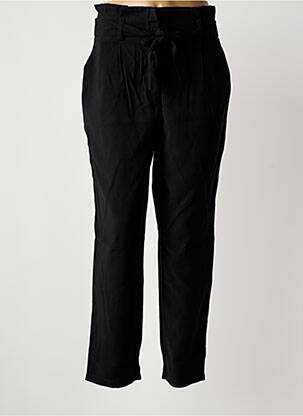 Pantalon droit coupe carotte taille haute noir VILA femme