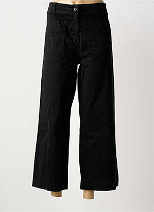 Pantalon droit tissage popeline taille haute noir PAKO LITTO femme