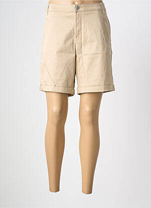 Bermuda taille à pinces taille normale beige VILA femme
