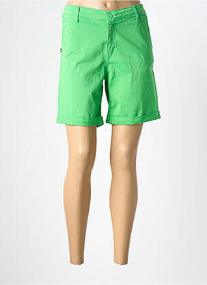 Bermuda taille à pinces taille normale vert PAKO LITTO femme