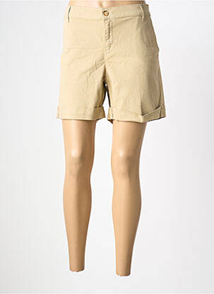 Short taille à pinces taille normale beige HAPPY femme