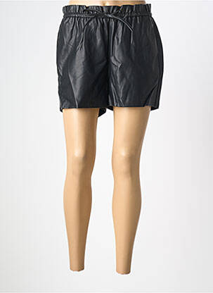 Short tissage simili-cuir taille haute noir MOLLY BRACKEN femme