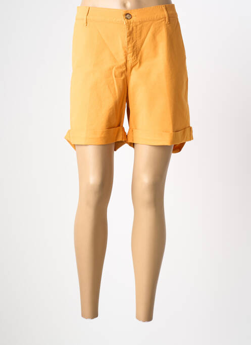 Short taille à pinces taille normale orange clair HAPPY femme