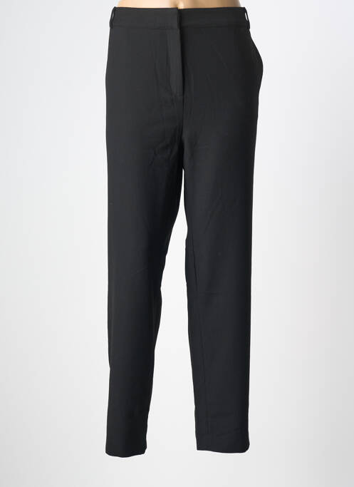 Pantalon chino taille à pinces taille normale noir LA FEE MARABOUTEE femme