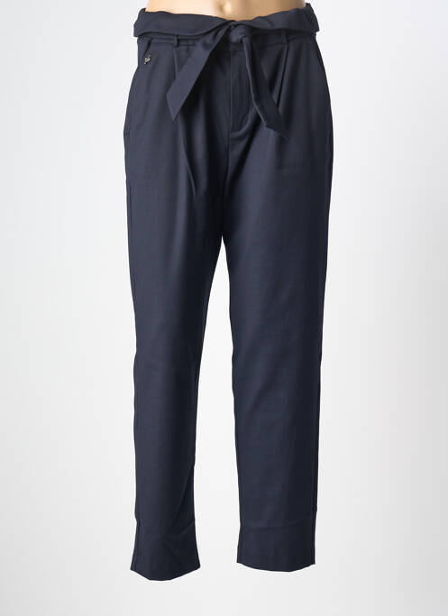 Pantalon droit coupe carotte taille haute bleu ONE STEP femme