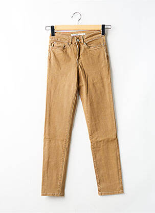 Pantalon slim tissage popeline taille normale marron SUD EXPRESS femme