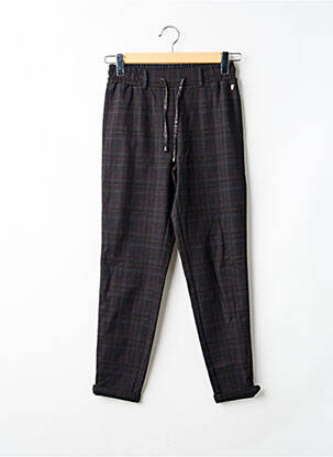 Pantalon droit stretch taille normale noir DIPLODOCUS femme