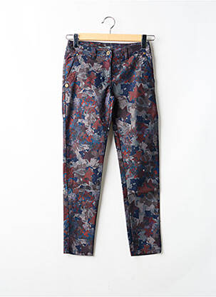 Pantalon slim tissage popeline taille normale bleu PAKO LITTO femme