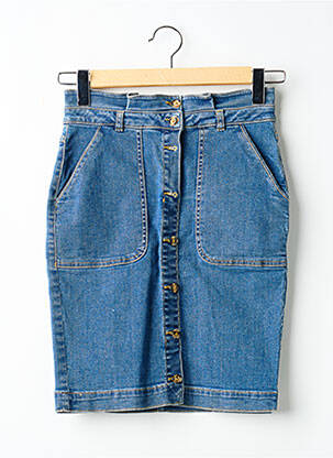 Jupe mi-longue taille normale bleu ONE STEP femme