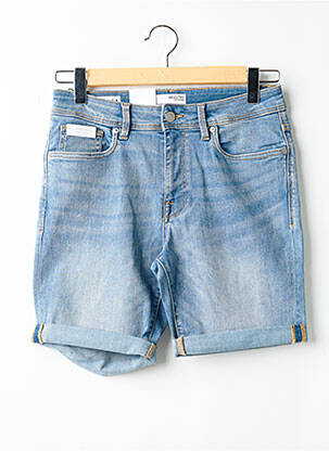 Short fermeture zippée sous rabat boutonné taille normale bleu SELECTED homme