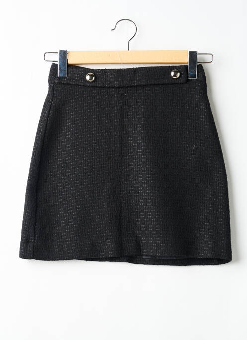 Jupe courte coupe droite noir LA FEE MARABOUTEE femme